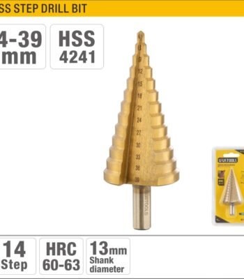 HSS Titanium Plated Step Drill Bit 4-39mm Model ARL-BCE439