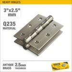 Heavy Hinges (Antique Brass Finish, Q235 Steel) ARL-BI325AB