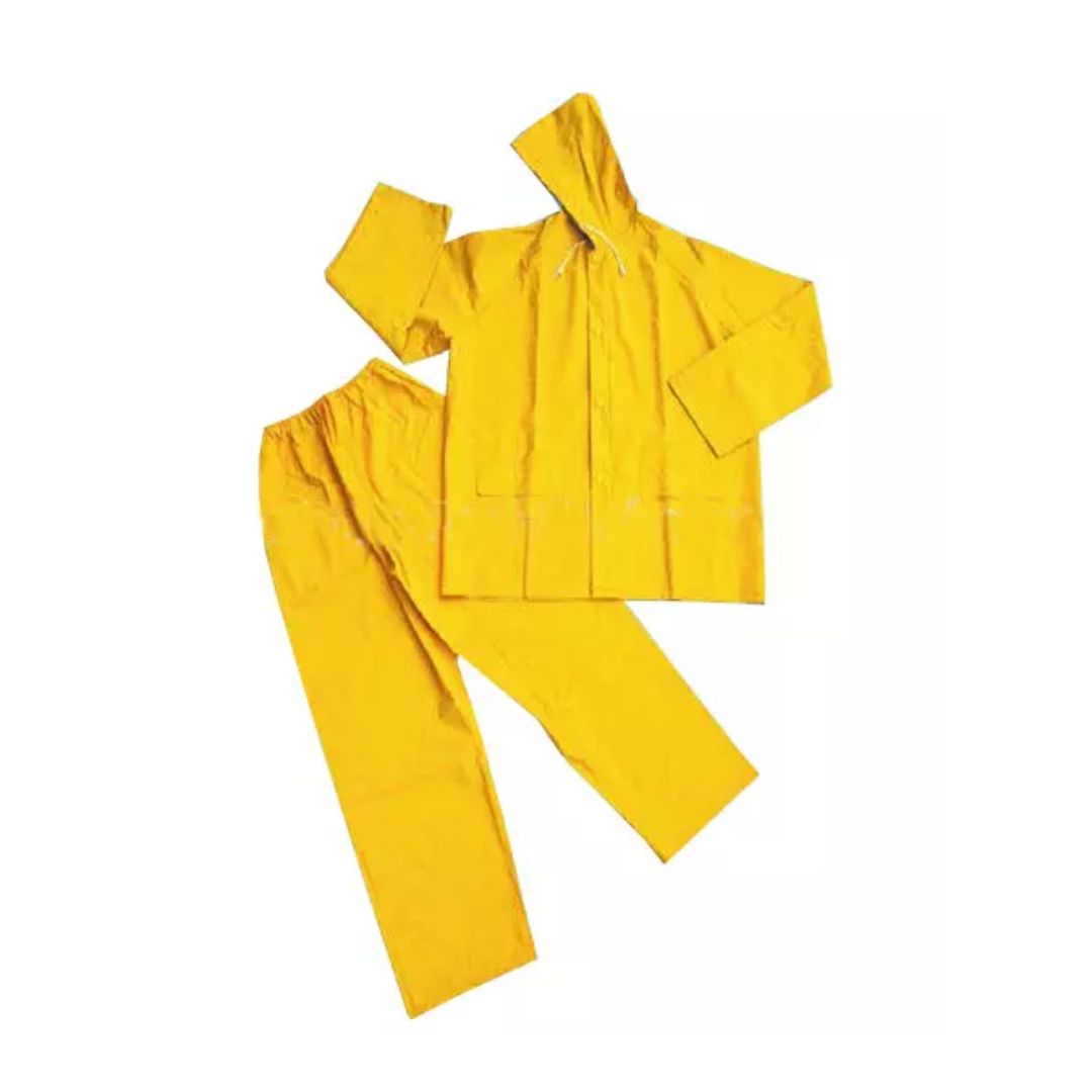 High Quality PVC Waterproof Hooded Yellow Rainwear ARL-5116