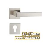 Matte Brushed Nickel Double Cylinder Lever Handle Lock Model ARL-CH67XSN