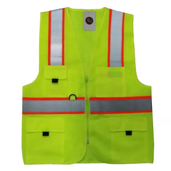 Multiple Pockets Hi-vis Reflective Safety Vest with Zipper ARL-SV03