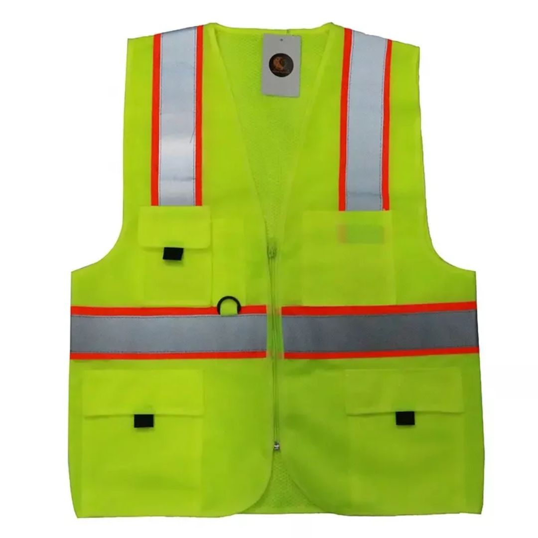 Multiple Pockets Hi-vis Reflective Safety Vest with Zipper ARL-SV03