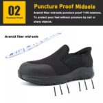 New Anti-slip Fiberglass Toe Safety Shoes without Laces ARL-TM2022