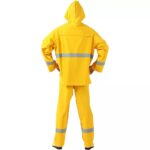 Oil Chemical Resistant PVC Polyester Reflective Raincoat Waterproof ARL-RT04