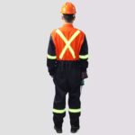 One Piece BICOLOR 270 Grams Cotton Waterproof High Visibility Reflective Safety Coverall Workwear ARL-OV18