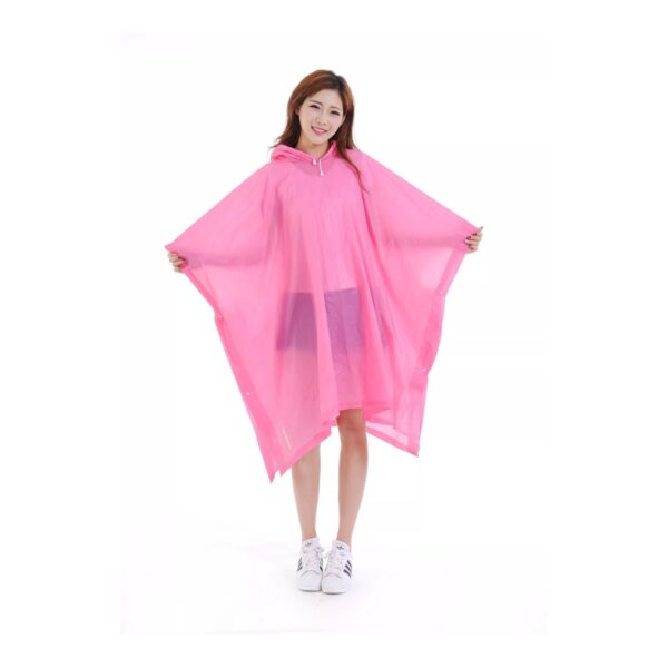 Pink Waterproof EVA Poncho Rain Cap for Women ARL-RT21