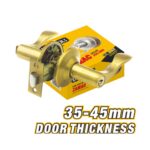 Polished Brass Lever Handle Lock for Bedroom Doors (35-45mm Thickness) Model ARL-CH1863PB