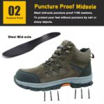 Rubber Sole Brown Suede Safety Shoes Hiking ARL-TM3303