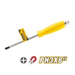 Screwdriver with Magnetic Tip, Striking Cap, and Go-Through Blade Model ARL-DEG208