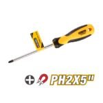 Screwdriver with Magnetic Tip and Bi-Material TPR Grip Handle Model ARL-DEM625