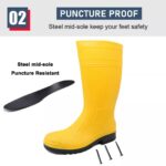 Steel Toe Anti Puncture S5 PVC Safety Rain Boots Waterproof ARL-GB38