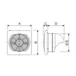 Thin Body Window Glass Ventilation Fan