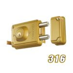 Totally Armored Zinc Alloy Rim Lock Model ARL-CDP316CP