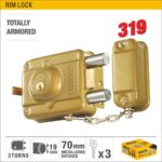 Totally Armored Zinc Alloy Rim Lock Model ARL-CDP319CP