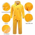 Two Pieces Oil Resistant PVC Polyester Waterproof Rainsuit ARL-RT06