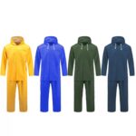 Two Pieces Oil Resistant PVC Polyester Waterproof Rainsuit ARL-RT06