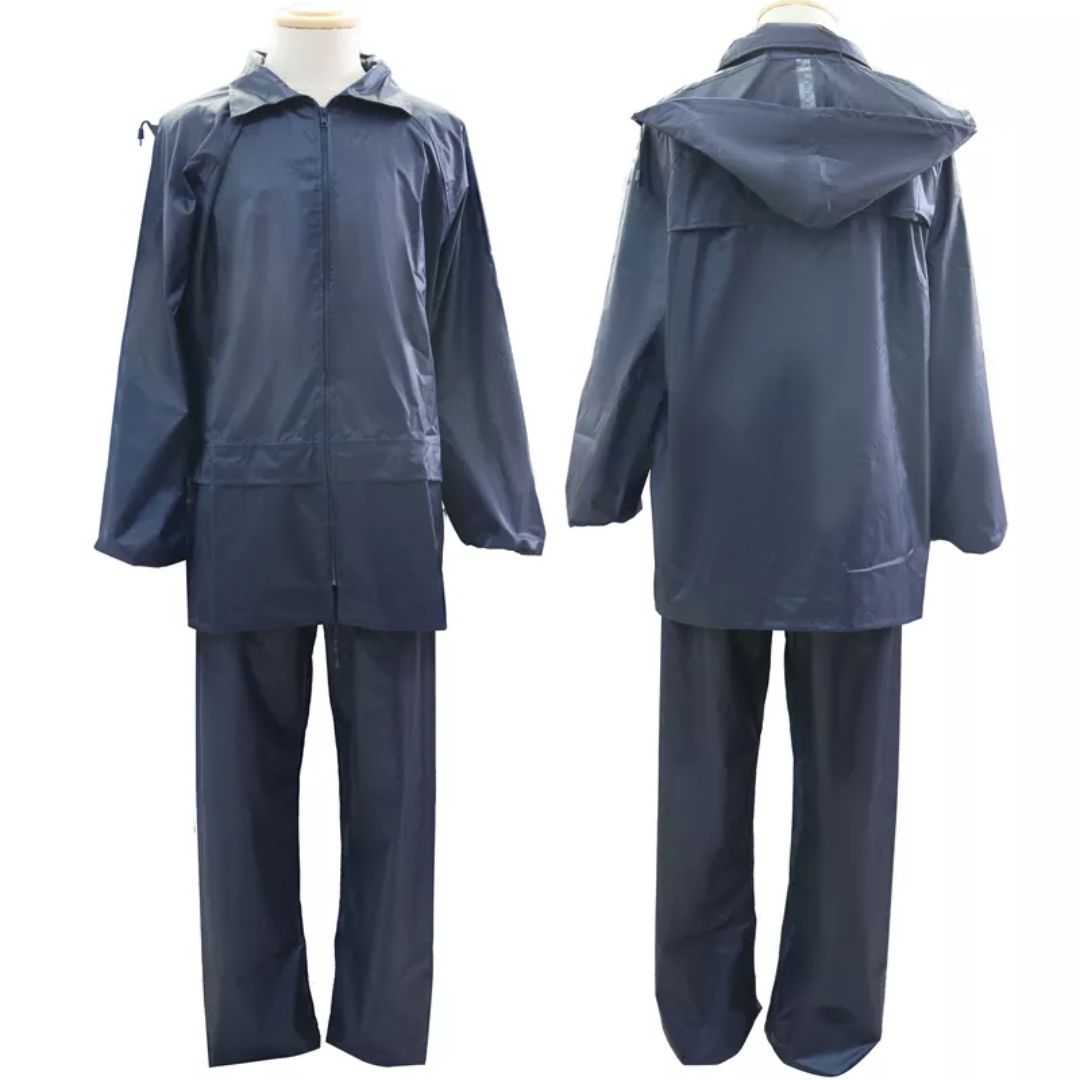 Two pieces polyester PVC coating waterproof men raincoats ARL-RT19
