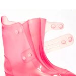 Waterproof Non-slip Pink PVC Rain Shoe Cover Unisex ARL-H-919