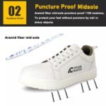 White Fiberglass Toe Kitchen Safety Shoes Unisex ARL-TM2003