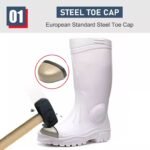 White Food Industry PVC Safety Rain Boots ARL-GB39