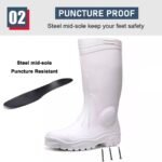 White Food Industry PVC Safety Rain Boots ARL-GB39