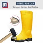 Yellow PVC Safety Rain Boots Gumboots ARL-GB39
