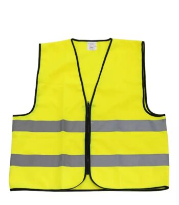 Yellow Polyester Zipper Closure Reflective Safety Vest Industrial ARL-RV03