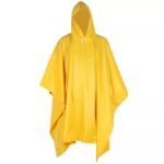 Yellow Waterproof Hooded Polyester Poncho Rain Cape ARL-RT35