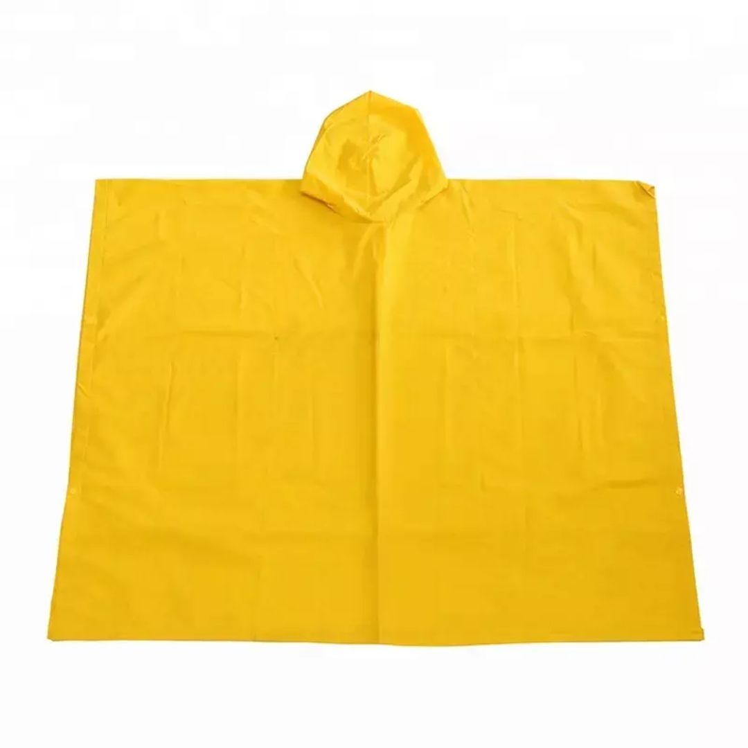 Yellow Waterproof PVC Polyester PVC Poncho Rain Cape ARL-RT36