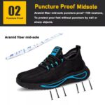 Black Breathable Safety Shoes Summer ARL-TM3185