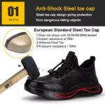 Black Microfiber Leather Industrial Safety Boots ARL-TM3211