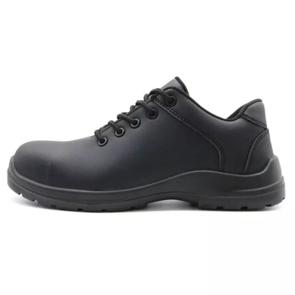 Black Microfiber Leather Kitchen Safety Shoes for Chefs ARL-TM084-1