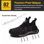 Black Steel Toe Breathable Safety Sport Shoes ARL-TM3242