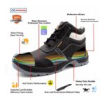 Black Steel Toe Steel Mid Plate Mining Safety Shoes for Men ARL-TM3233
