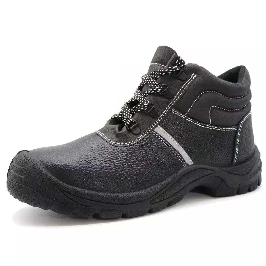 Black Sturdy Leather Safety Shoes for Construction ARL-TM3213