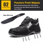 Black Sturdy Leather Safety Shoes for Construction ARL-TM005L