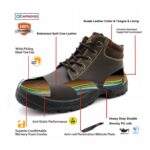 Brown Leather Industrial Safety Boots ARL-TM025H
