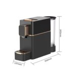 Detachable Water Tank Portable Electric Black Capsule Coffee Machine ARL-SV826