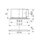 Integrated Ceiling Ultra-quiet Duct Ventilation Fan Ultra-thin All-plastic Body ARL-BPT15-Y12MG-28
