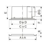 Integrated Ceiling - Ultra-thin and Ultra-quiet Ducted Ventilation Fan ARL-BPT15-16-23(P12ME)
