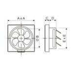 Shutter Ventilation Fan All Plastic Frame ARL-APB Series
