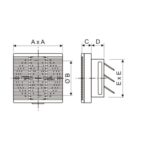 Ventilation Fan with Front Grille Shutter Metal Frame ARL-APB Series