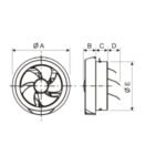 Window Glass Ventilation Fans Window Type with Wind Pressure Check Shutters ARL-APC-15/20-2-3-30 Series