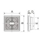 Window Glass Ventilation Fans with Mosquito Net / Thin Body ARL-APC-10/15/20/0-2-3-2 Series