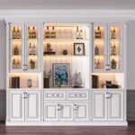 Custom Modern Design Wooden Wine Cabinet in Dining Room ARL-LZ22