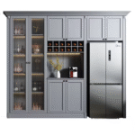 Custom Modern Design Wooden Wine Cabinet in Dining Room ARL-LZ22