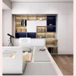 Customizable Modern Swing Door Wardrobe Featuring Hanging Rod ARL-STWD-03