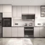 Edna Collection Modern European Design Black Glossy Kitchen Cabinets ARL-SKC-42
