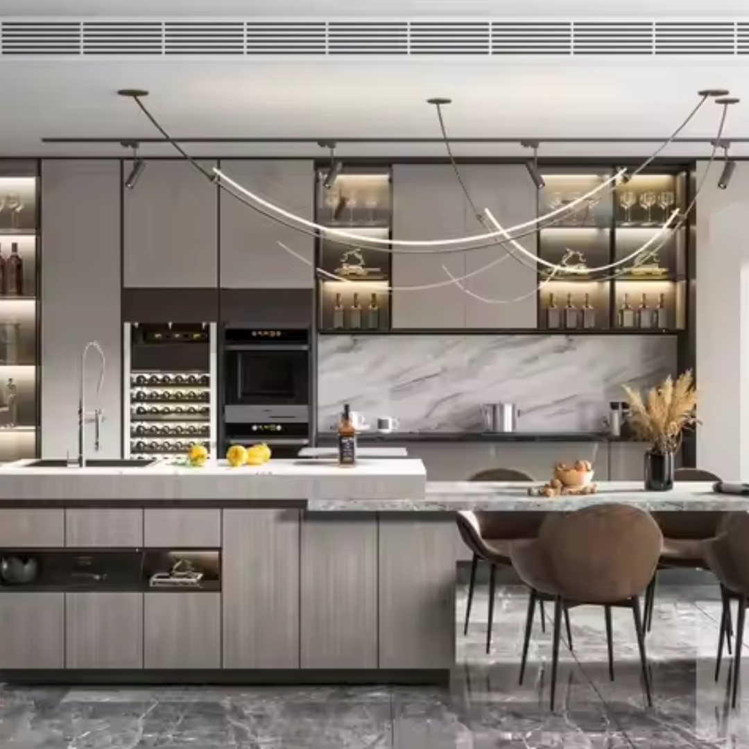 Flat Door Modular Furniture Modern European Kitchen Cabinets ARL-SKC18 Flat Door Modular Furniture Modern European Kitchen Cabinets ARL-SKC18