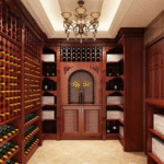 Luxury Custom Storage Staircase Corner Wine Cabinet Design ARL-JG-8